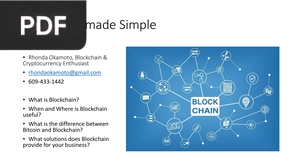 Blockchain made Simple (Presentation)