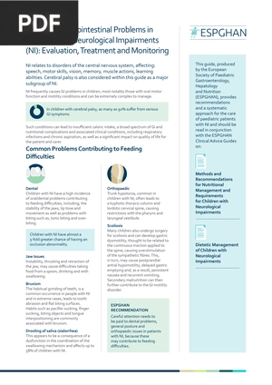 Common Gastrointestinal Problems in Children with Neurological Impairments NI Evaluation Treatment and Monitoring (Article)