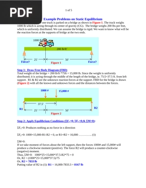 Example Problems on Static Equilibrium (Article)