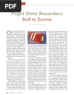 Flight Data Recorders Built to Survive (Article)