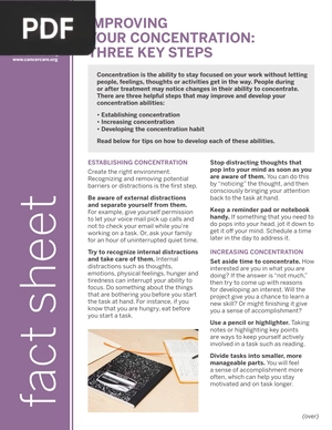 Improving your concentration: three key steps (Article)