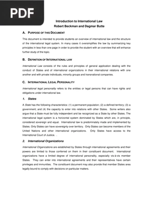 Introduction to International Law