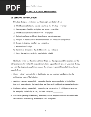 Introduction to structural engineering - Design of Steel Structures
