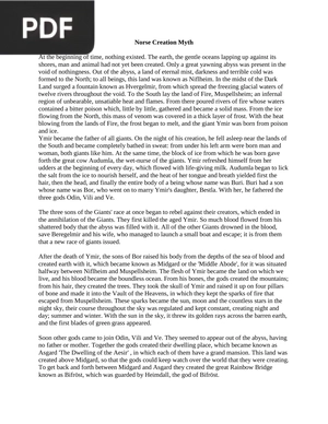 Norse Creation Myth
