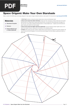 Space Origami: Make Your Own Starshade