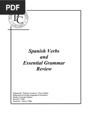 Spanish Verbs and Essential Grammar
