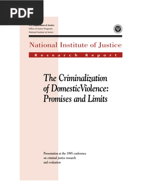 The Criminalization of Domestic Violence: Promises and Limits