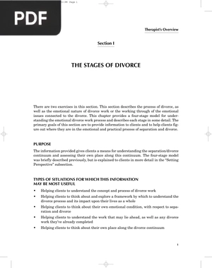 The Stages of Divorce