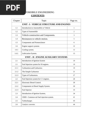 Automobile Engineering
