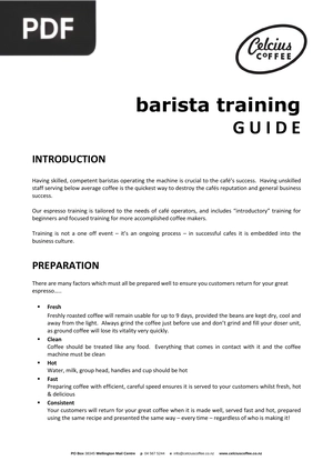 Barista Training Guide