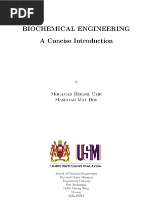 Biochemical Engineering -A Concise Introduction