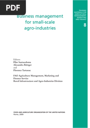Business management for small-scale agro-industries