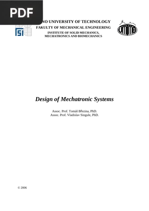 Design of Mechatronic Systems