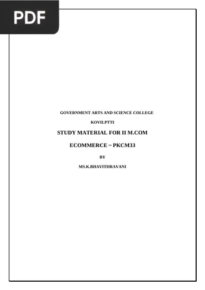 E Commerce