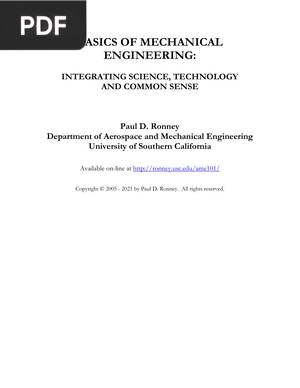 Basics of mechanical engineering: integrating science, technology and common sense