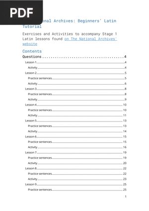 Beginners’ Latin Tutorial
