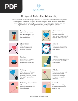 10 Signs of Unhealthy Relationship