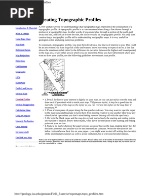 Creating Topographic Profiles (Article)
