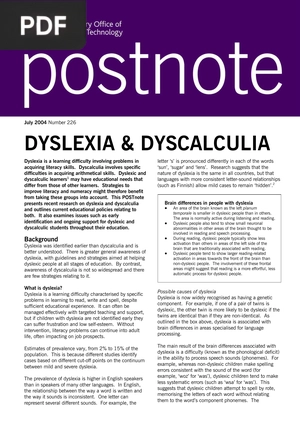 Dyslexia & dyscalculia