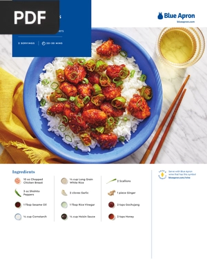 General Tso’s Chicken with Rice & Shishito Peppers