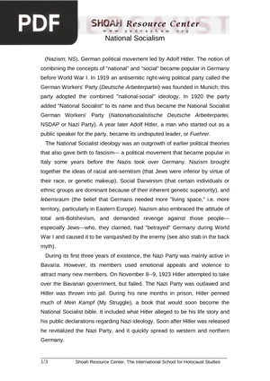 National Socialism (Article)