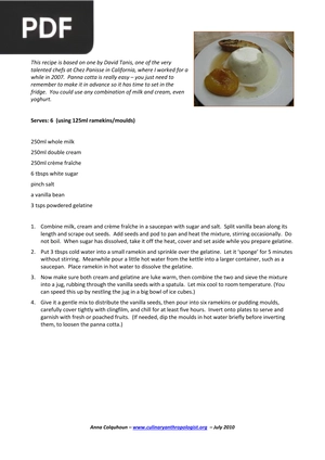 Panna cotta