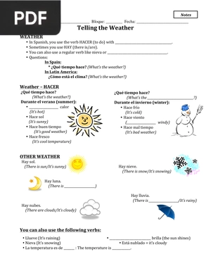 Telling the Weather