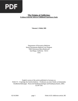 The Origins of Addiction