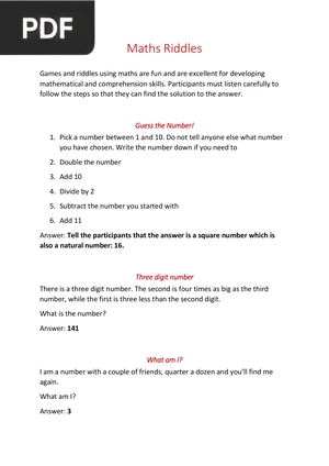 Maths Riddles
