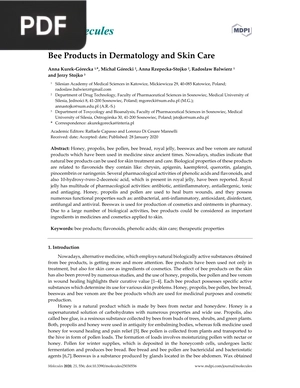 Bee Products in Dermatology and Skin Care