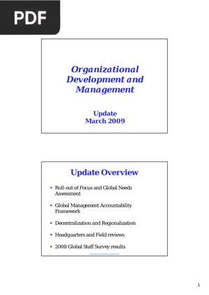 Organizational Development and Management