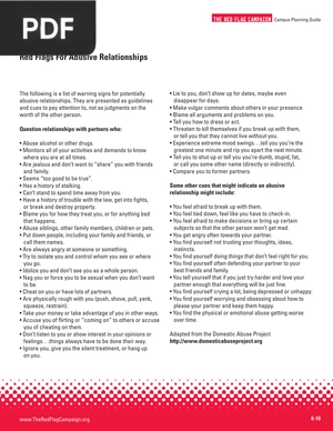 Red Flags For Abusive Relationships