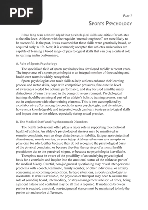 Sports psychology (Article)