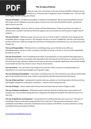 The 12 Laws of Karma (Article)
