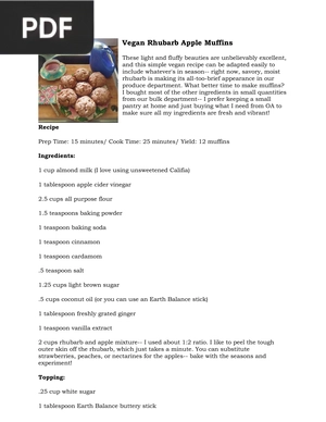 Vegan Rhubarb Apple Muffins