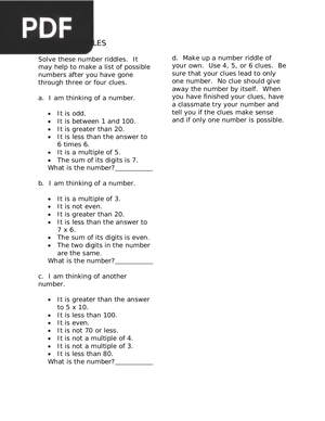 Number Riddles