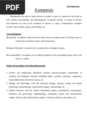 Biomaterials