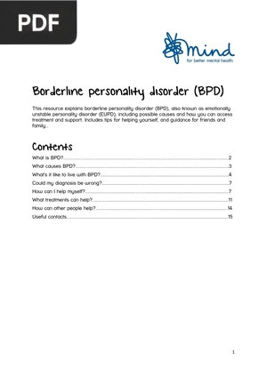 Borderline personality disorder