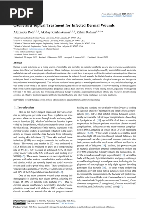 Ozone as a Topical Treatment for Infected Dermal Wounds