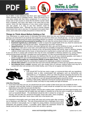 Pet Cats & Human Health (Article)
