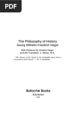 The Philosophy of History
