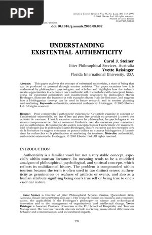 Understanding existential authenticit