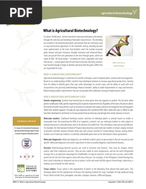 What is Agricultural Biotechnology?