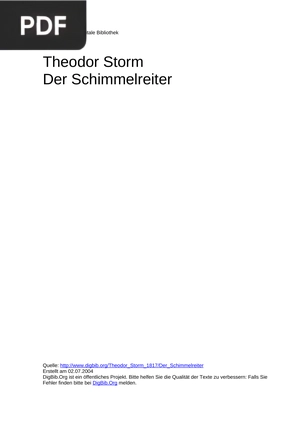 Der Schimmelreiter (The Rider on the White Horse)