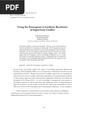 Using the Enneagram to Facilitate Resolution of Supervisory Conflict