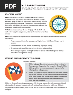 Bicycle Safety: A Parent’s Guide