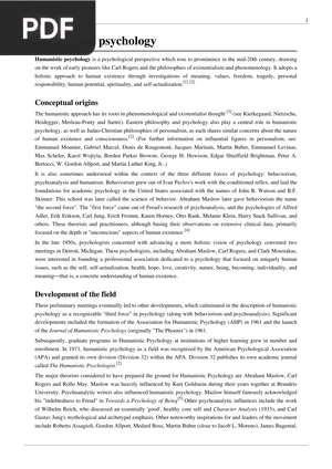 Humanistic Psychology (Article)