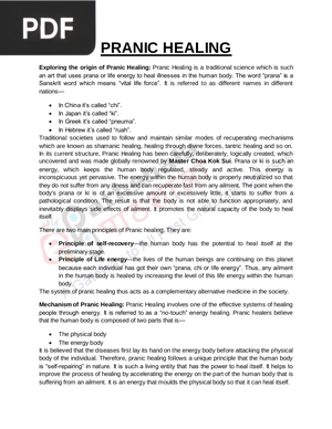 Pranic Healing (Article)