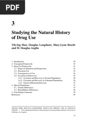 Studying the Natural History of Drug Use
