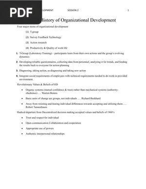History of Organizational Development (Article)